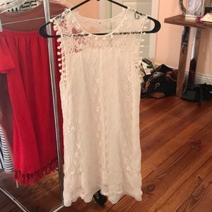 White lace beach dress